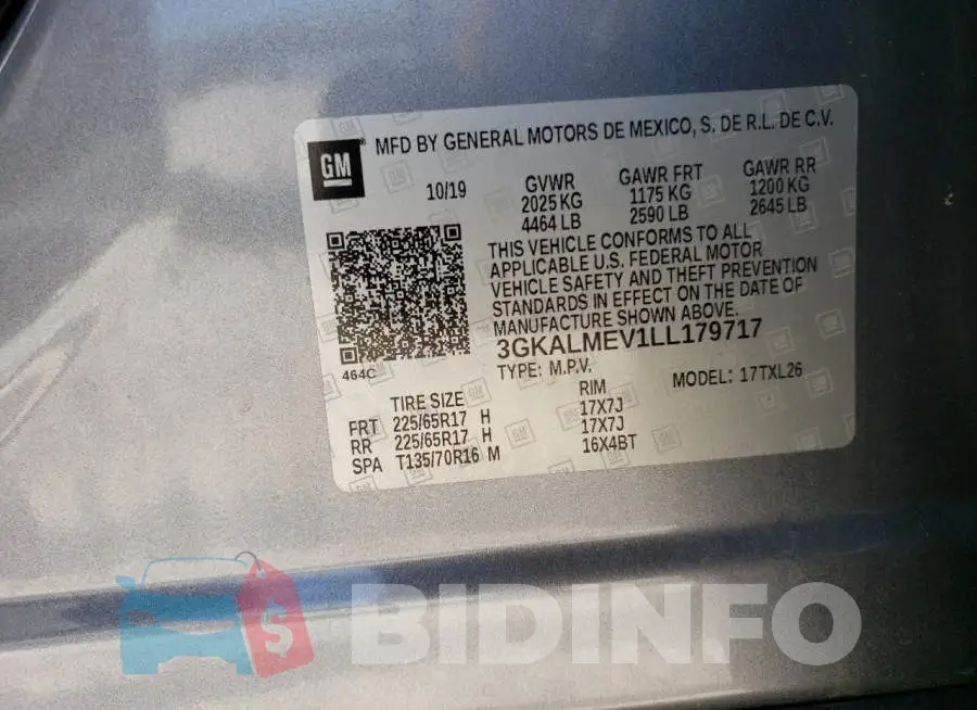 3GKALMEV1LL179717 Photo# 12