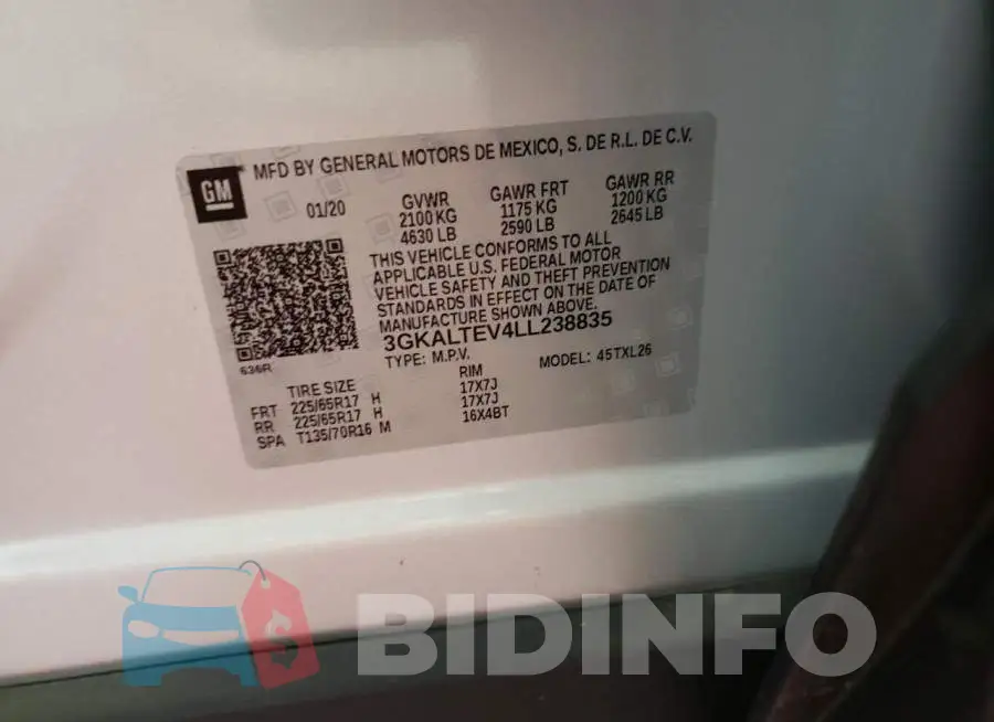 3GKALTEV4LL238835 Photo# 13