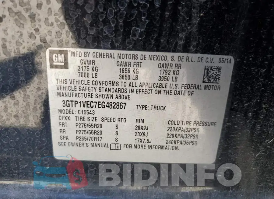3GTP1VEC7EG482867 Photo# 13
