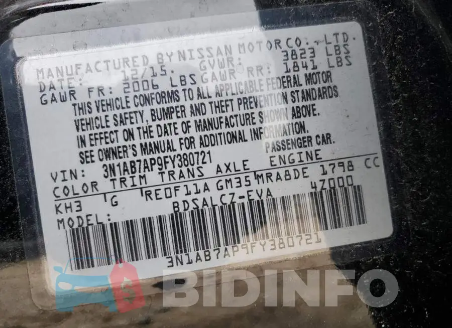 3N1AB7AP9FY380721 Photo# 13