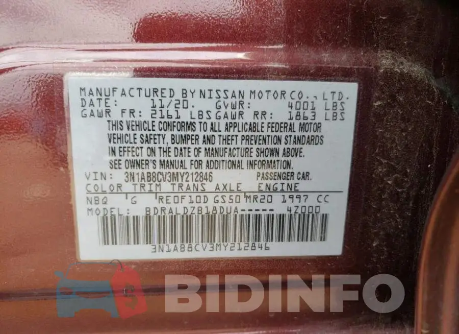 3N1AB8CV3MY212846 Photo# 12