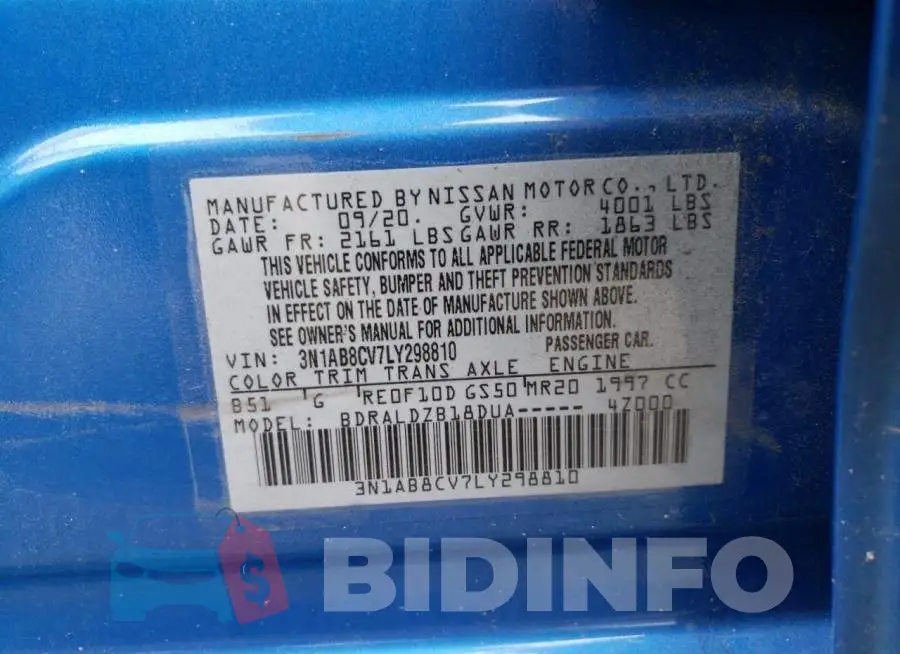 3N1AB8CV7LY298810 Photo# 12