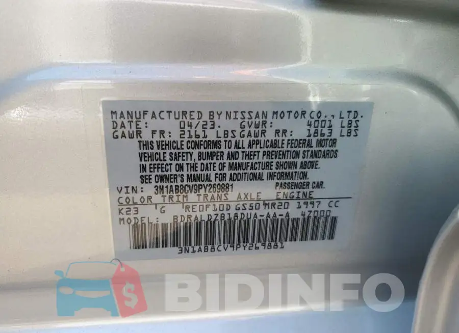 3N1AB8CV9PY269881 Photo# 13