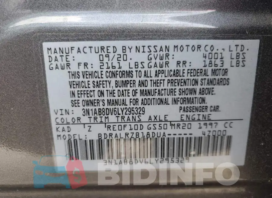 3N1AB8DV6LY295329 Photo# 12