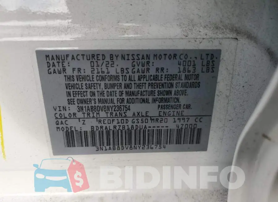 3N1AB8DV8NY236754 Photo# 12