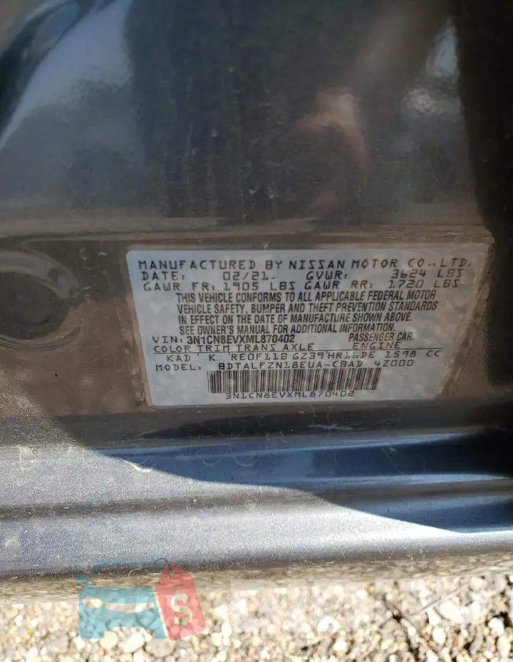 3N1CN8EVXML870402 Photo# 13