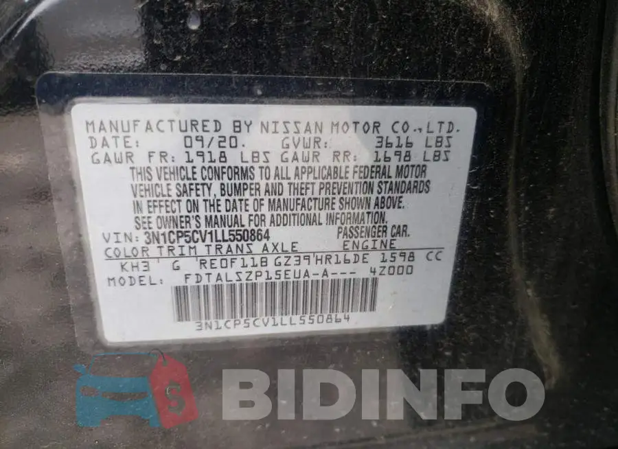 3N1CP5CV1LL550864 Photo# 10