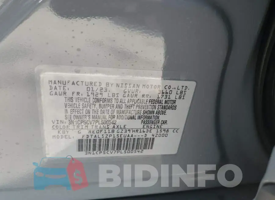 3N1CP5CV7PL500542 Photo# 12