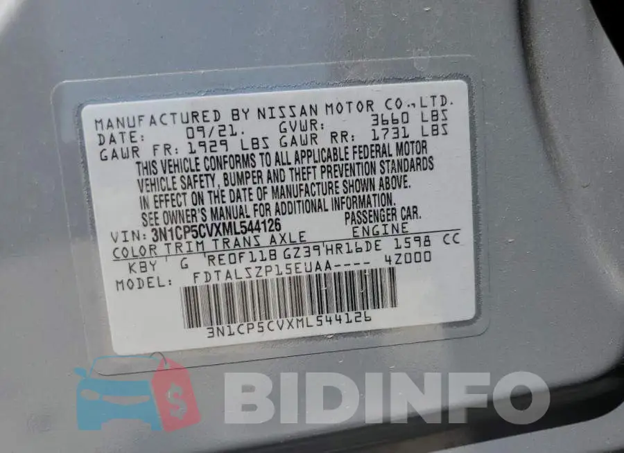 3N1CP5CVXML544126 Photo# 12