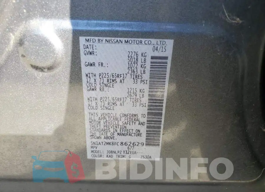 5N1AT2MK8FC862629 Photo# 14