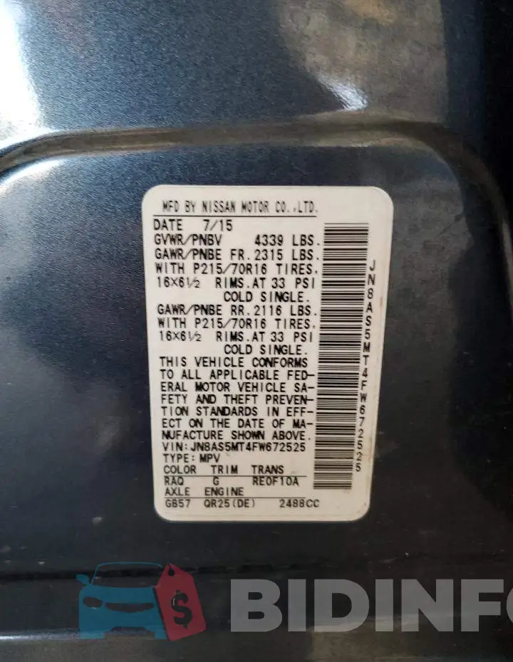 JN8AS5MT4FW672525 Photo# 12