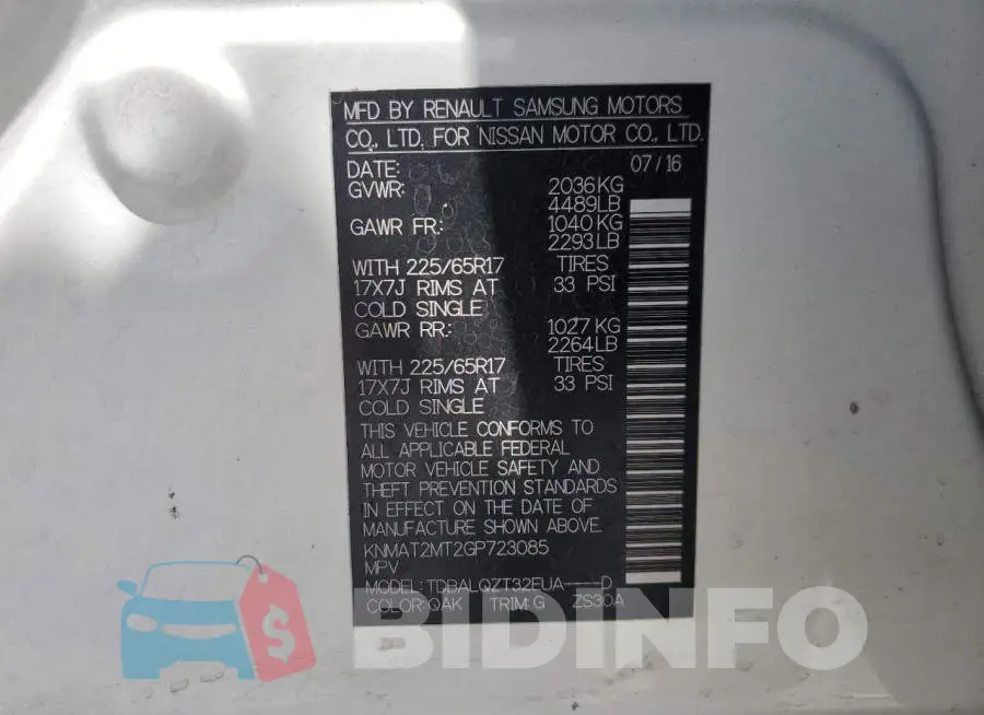 KNMAT2MT2GP723085 Photo# 12