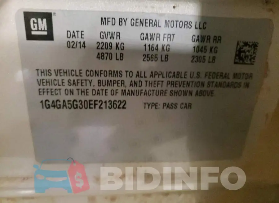 1G4GA5G30EF213622 Photo# 12