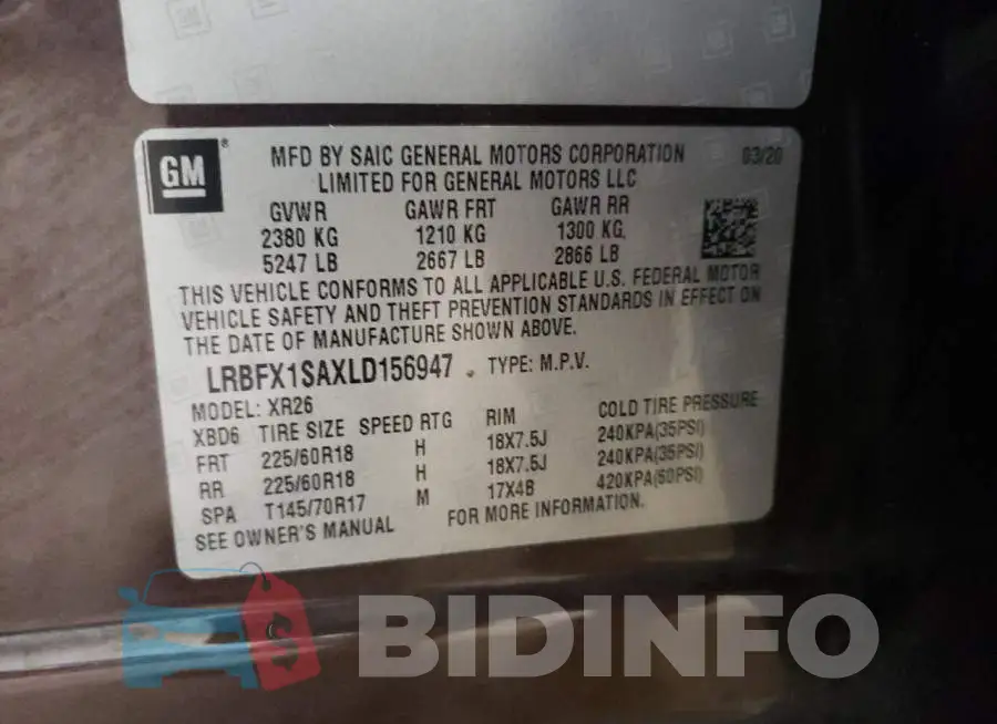 LRBFX1SAXLD156947 Photo# 13