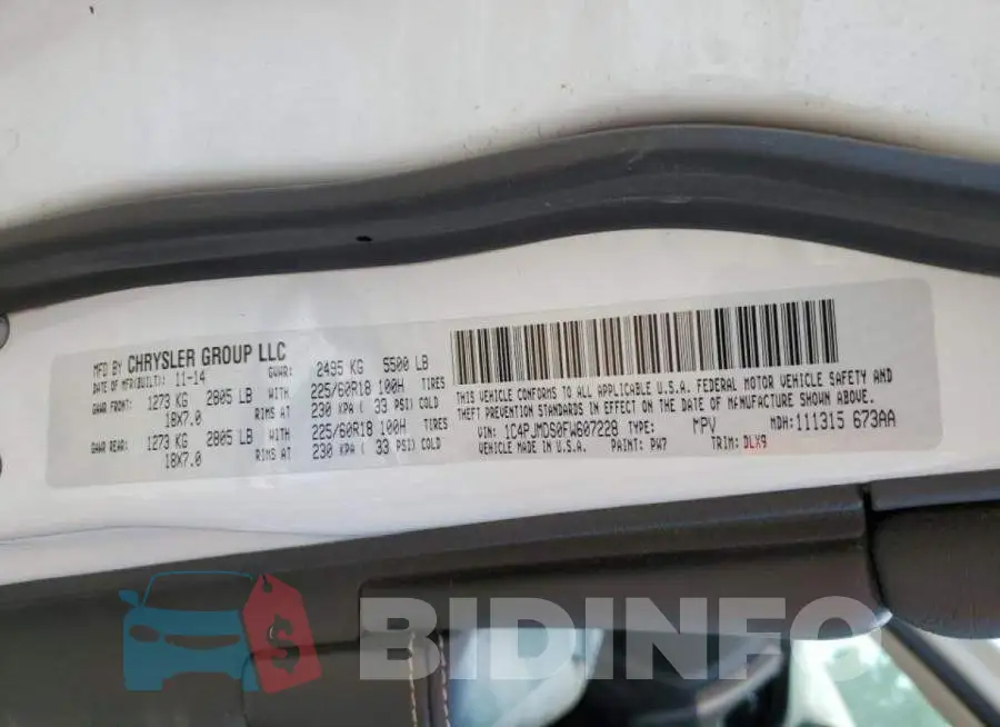 1C4PJMDS0FW607228 Photo# 13