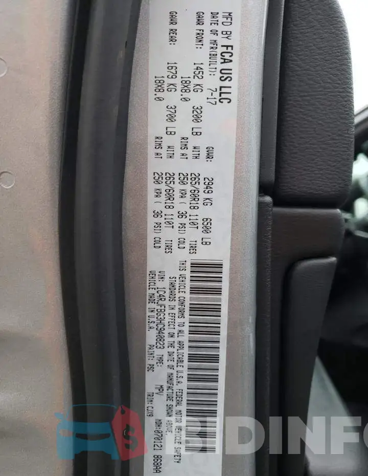 1C4RJFBG3HC940823 Photo# 14