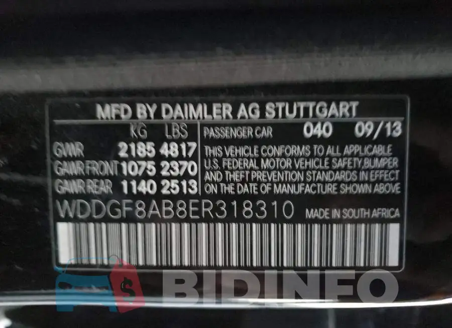 WDDGF8AB8ER318310 Photo# 13