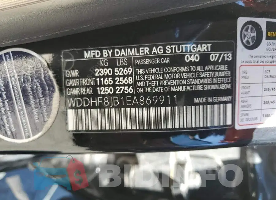 WDDHF8JB1EA869911 Photo# 12
