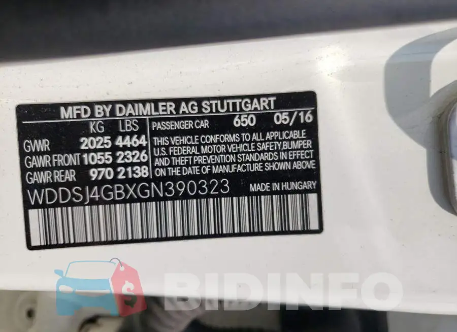 WDDSJ4GBXGN390323 Photo# 12