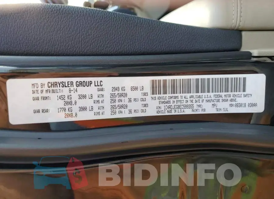 1C4RDJEG8EC599355 Photo# 14