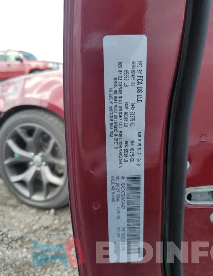 2C3CDXCT6KH544487 Photo# 12