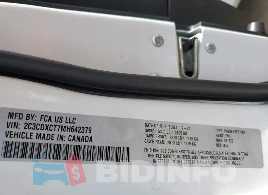 2C3CDXCT7MH642379 Photo# 12