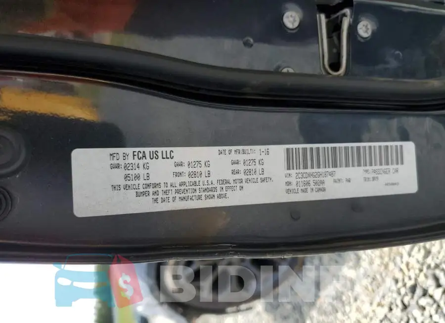 2C3CDXHG2GH187487 Photo# 13