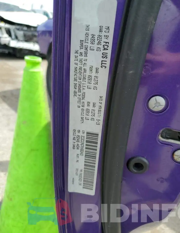 2C3CDZAG7KH662422 Photo# 12