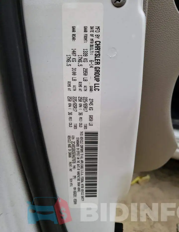 2C4RDGBG5ER427878 Photo# 13