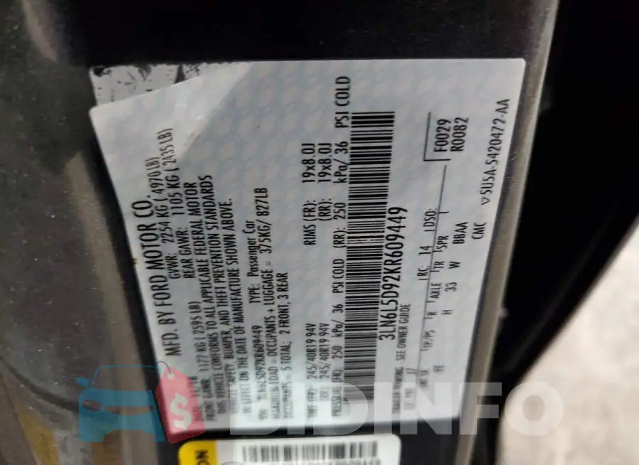 3LN6L5D92KR609449 Photo# 12