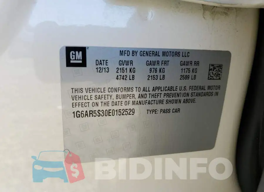 1G6AR5S30E0152529 Photo# 12