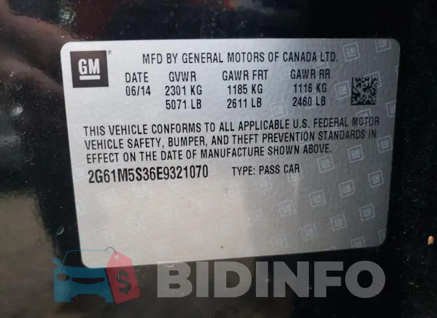 2G61M5S36E9321070 Photo# 12