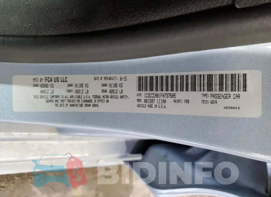 1C3CCCAB1FN737505 Photo# 13