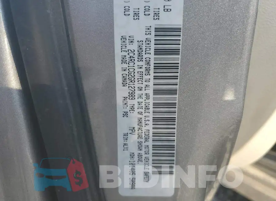 2C4RC1CG2GR127989 Photo# 13