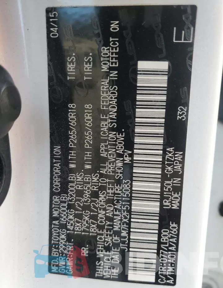 JTJJM7FX2F5115083 Photo# 12