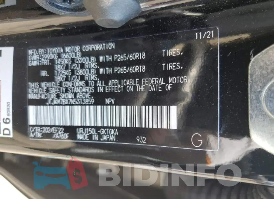JTJKM7BX7N5313859 Photo# 13