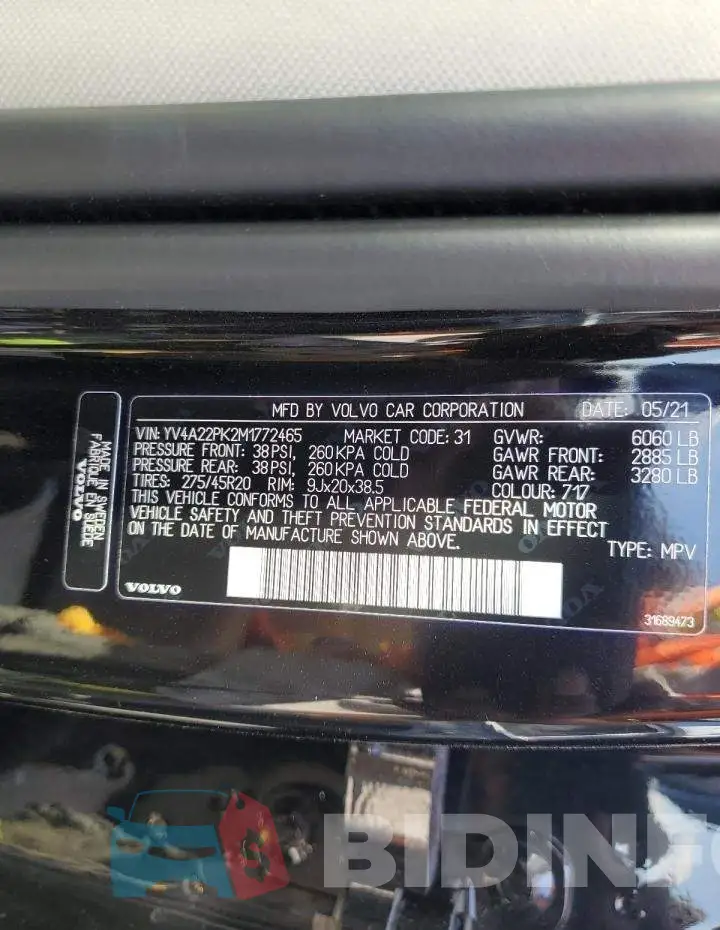 YV4A22PK2M1772465 Photo# 14
