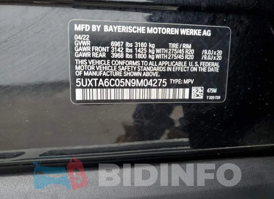 5UXTA6C05N9M04275 Photo# 12