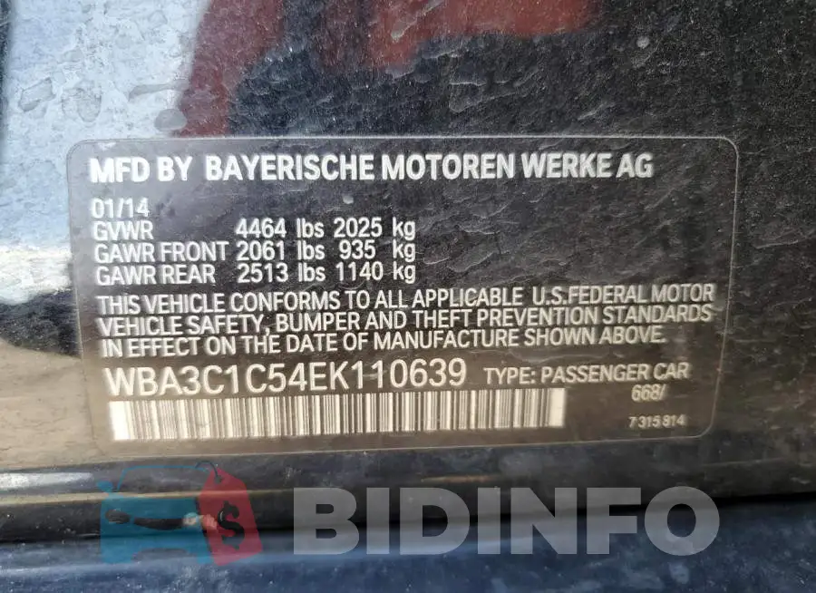WBA3C1C54EK110639 Photo# 12