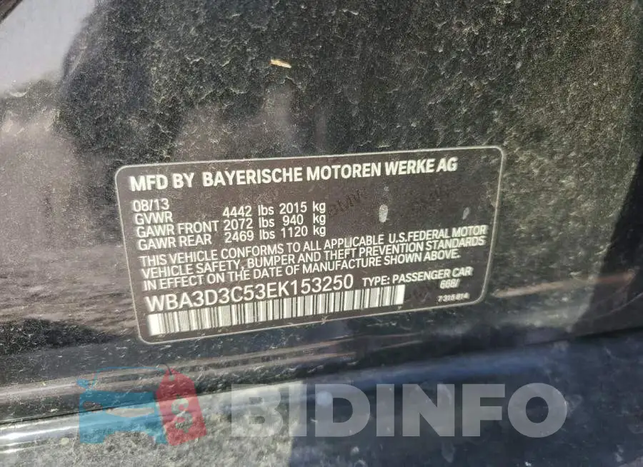 WBA3D3C53EK153250 Photo# 12