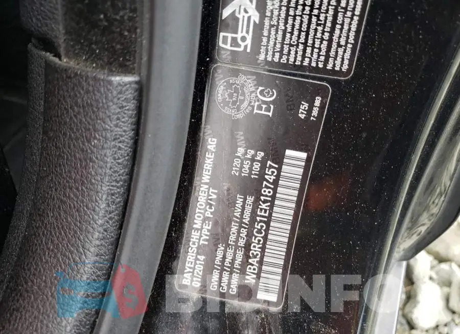 WBA3R5C51EK187457 Photo# 12