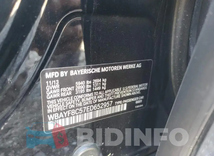 WBAYF8C57ED652957 Photo# 12