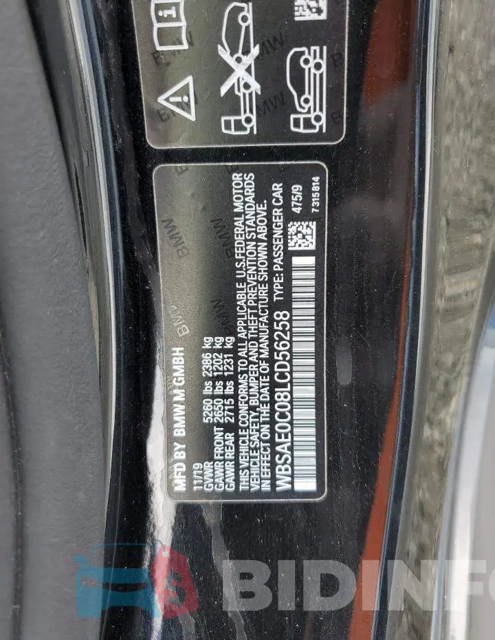 WBSAE0C08LCD56258 Photo# 12