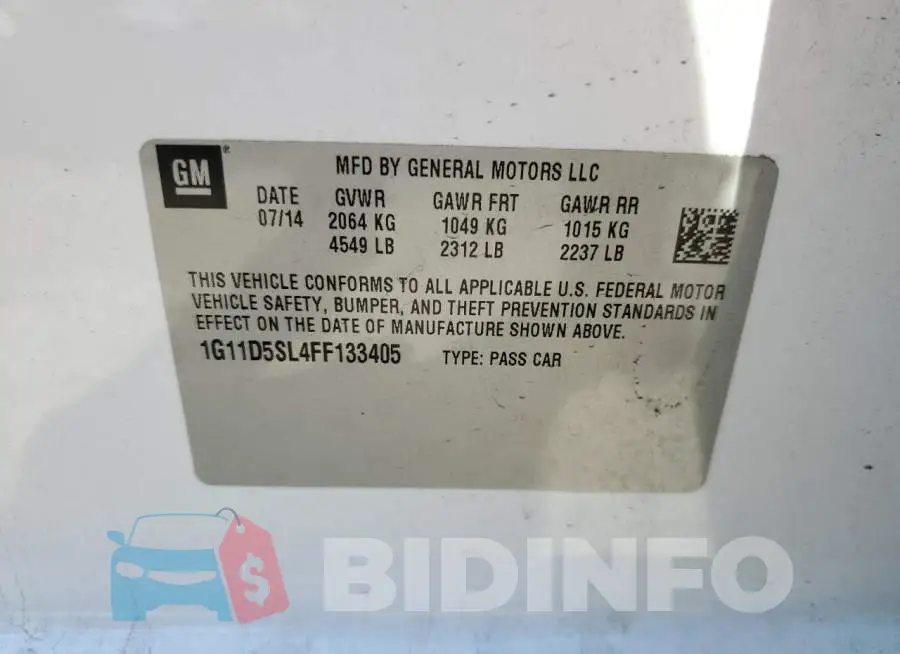 1G11D5SL4FF133405 Photo# 12