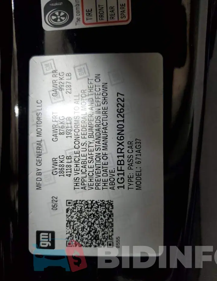 1G1FB1RX6N0126227 Photo# 12