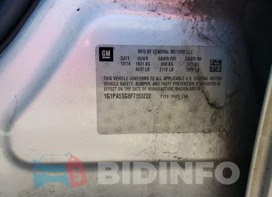 1G1PA5SG8F7153222 Photo# 12