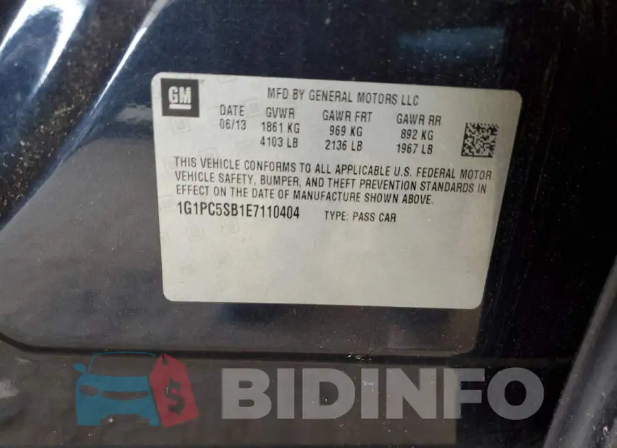 1G1PC5SB1E7110404 Photo# 12