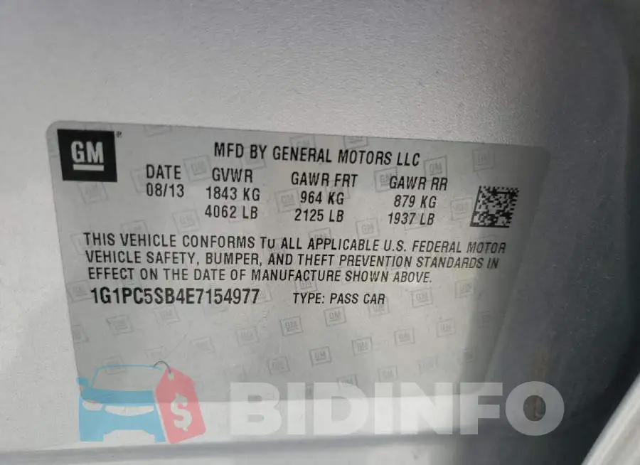 1G1PC5SB4E7154977 Photo# 12