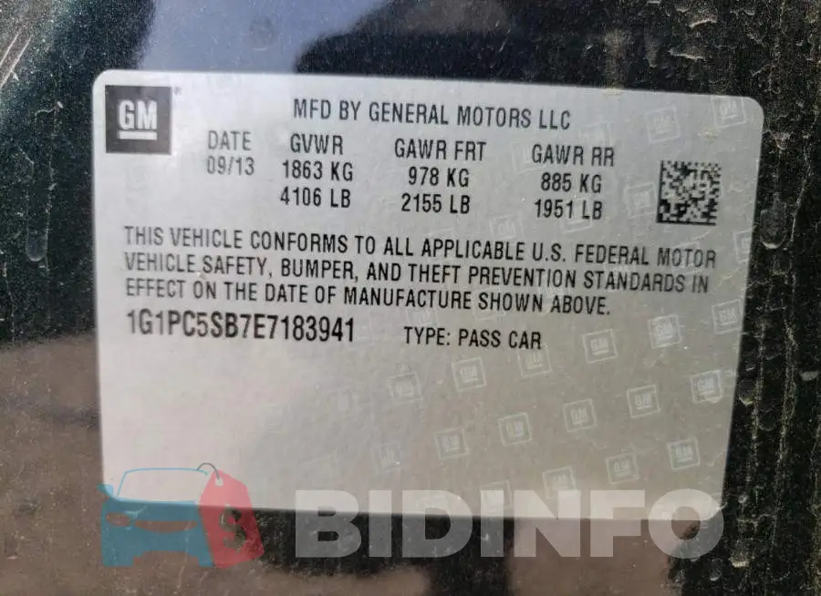 1G1PC5SB7E7183941 Photo# 13