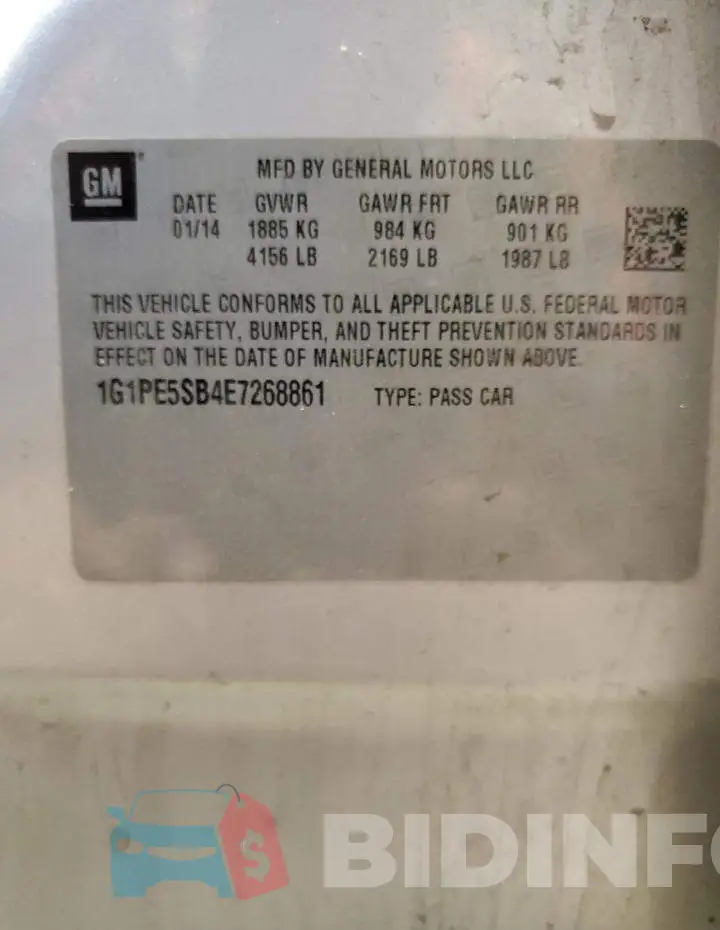 1G1PE5SB4E7268861 Photo# 13